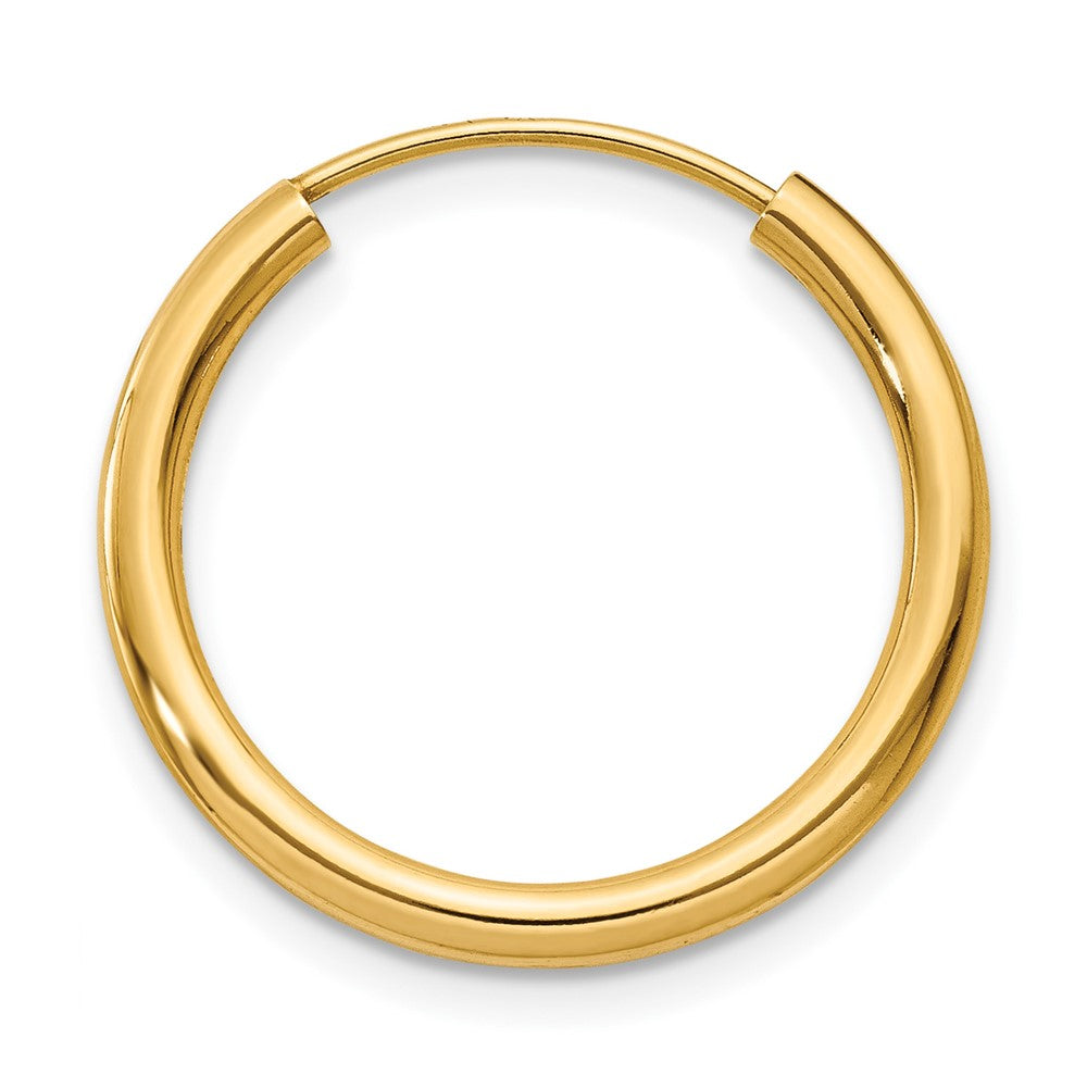 Single 14k Polished Round Endless 2mm Hoop Earring