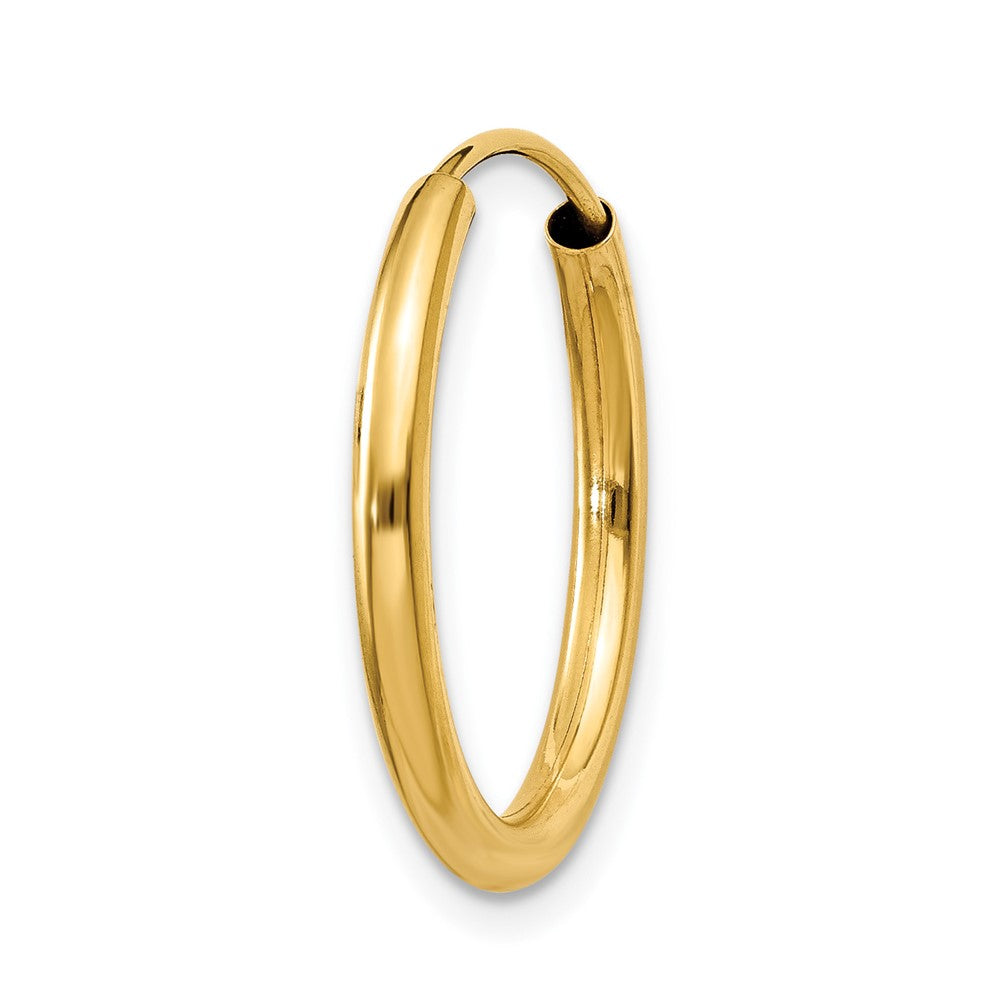 Single 14k Polished Round Endless 2mm Hoop Earring