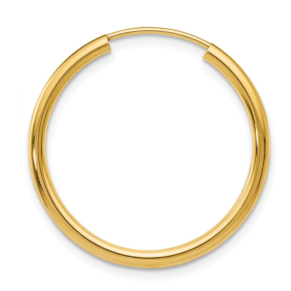 Single 14k Polished Round Endless 2mm Hoop Earring