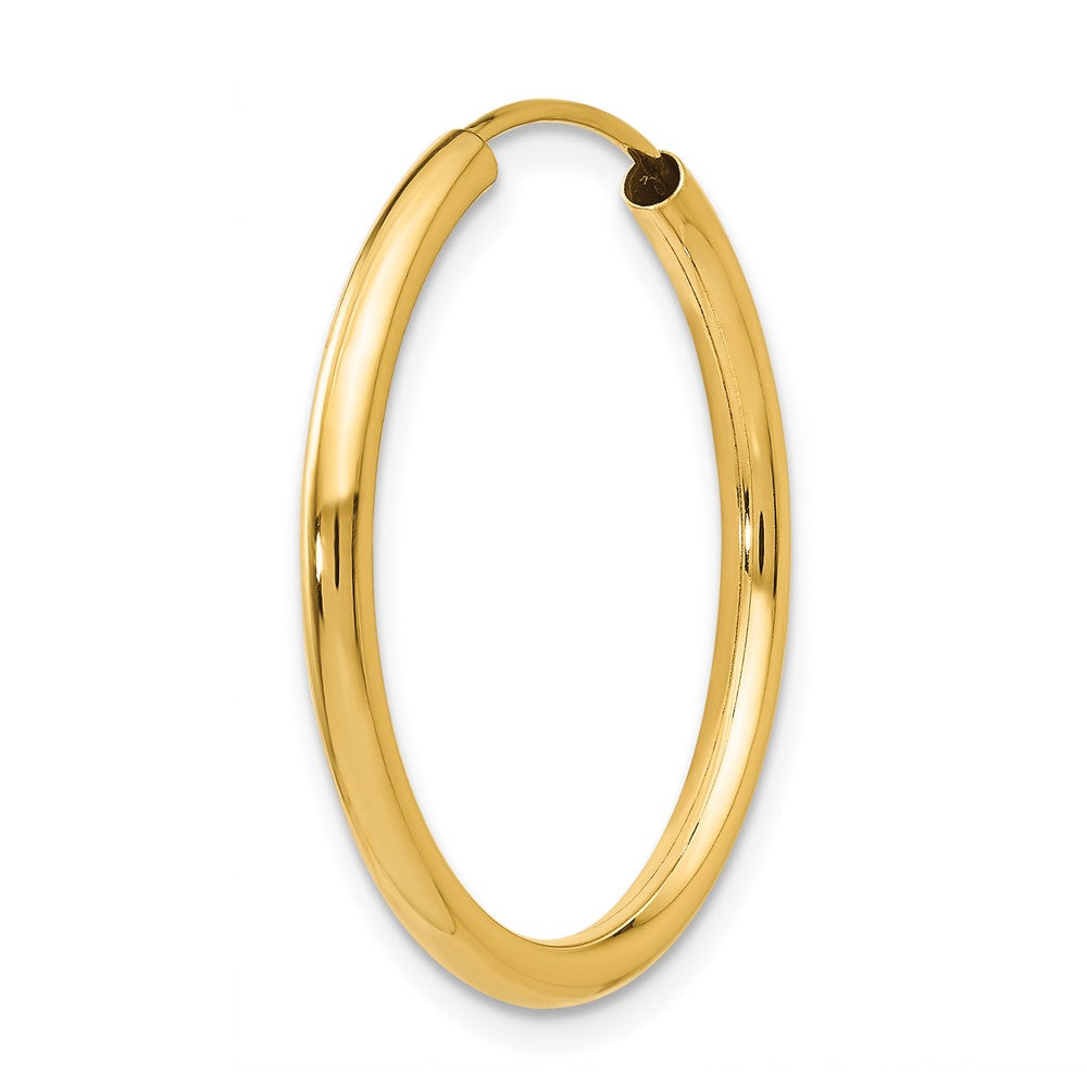 Single 14k Polished Round Endless 2mm Hoop Earring