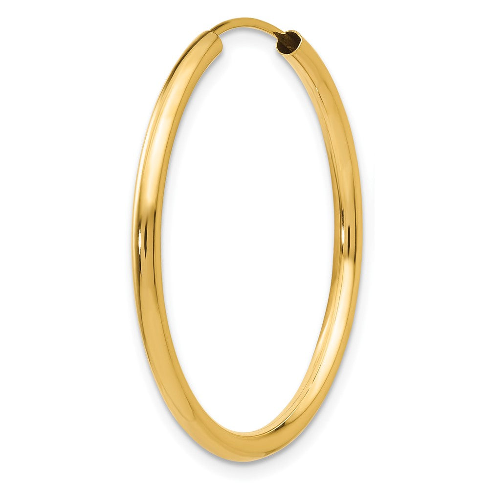 Single 14k Polished Round Endless 2mm Hoop Earring