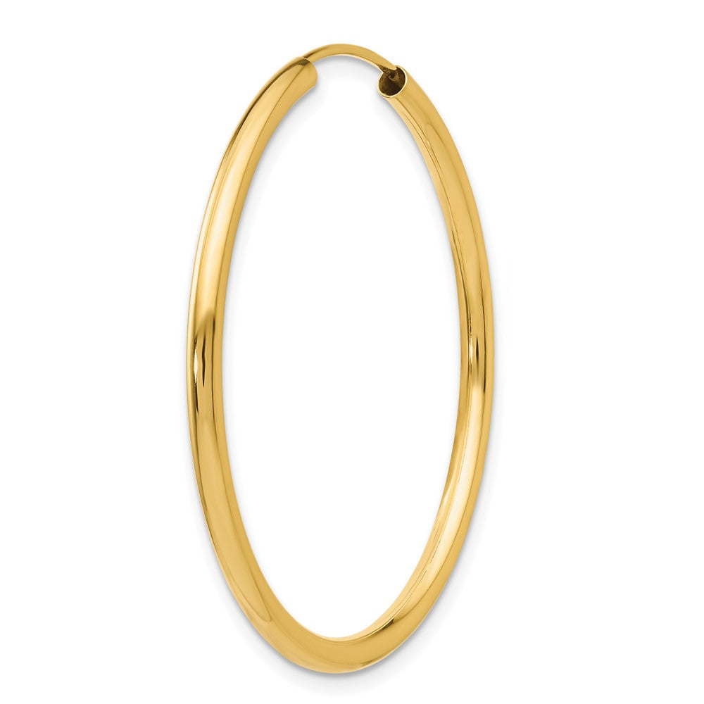 Single 14k Polished Round Endless 2mm Hoop Earring