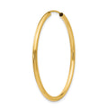 Single 14k Polished Round Endless 2mm Hoop Earring