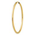 Single 14k Polished Round Endless 2mm Hoop Earring