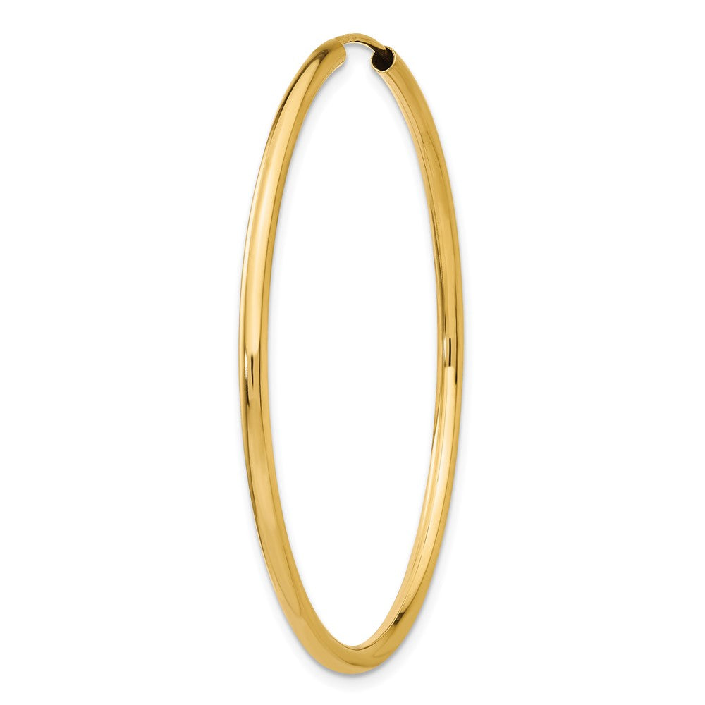 Single 14k Polished Round Endless 2mm Hoop Earring