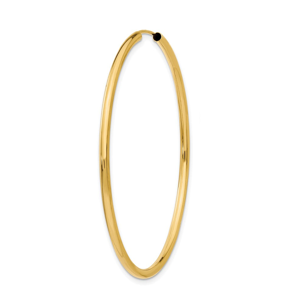 Single 14k Polished Round Endless 2mm Hoop Earring