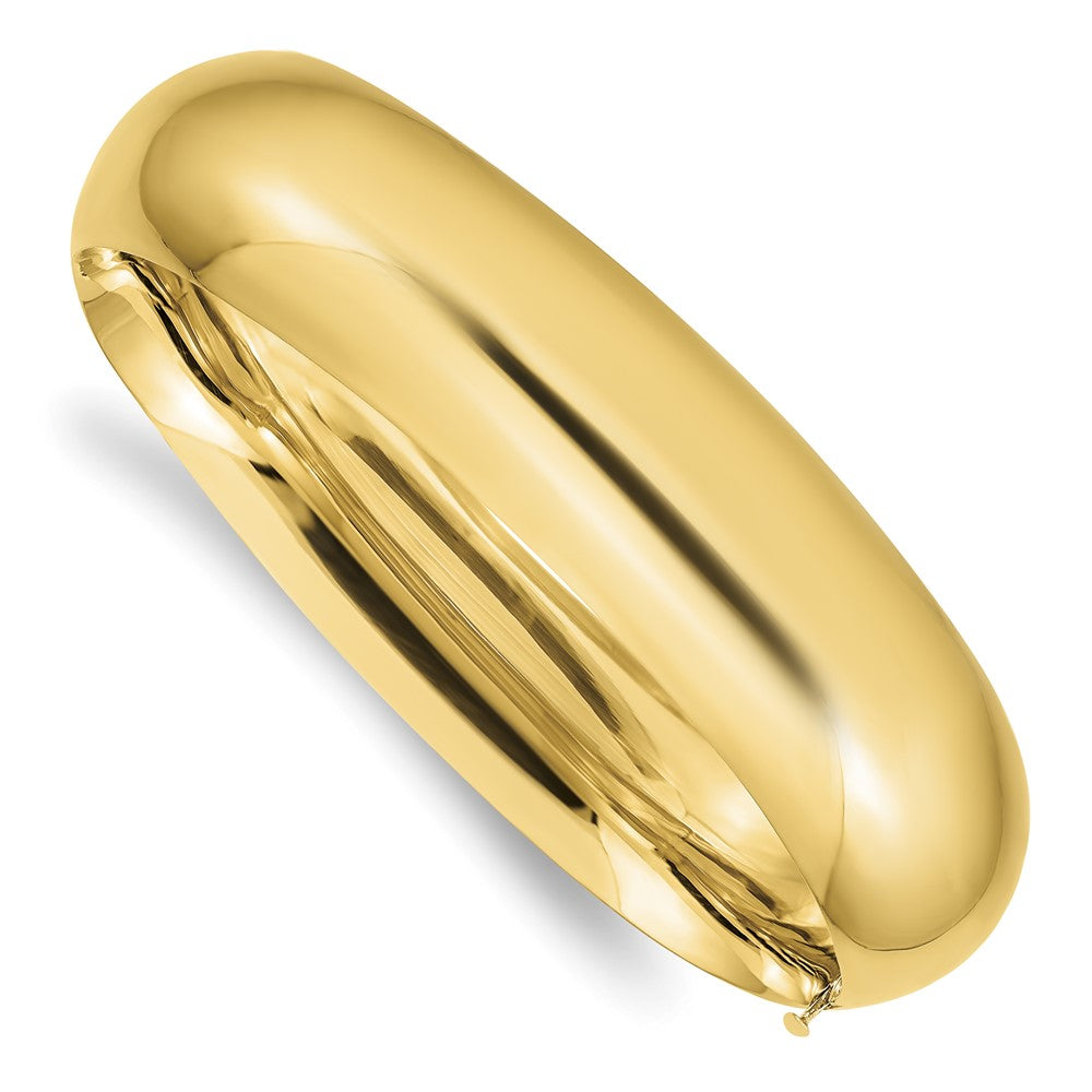 14k 11/16 Oversize High Polished Hinged Bangle Bracelet