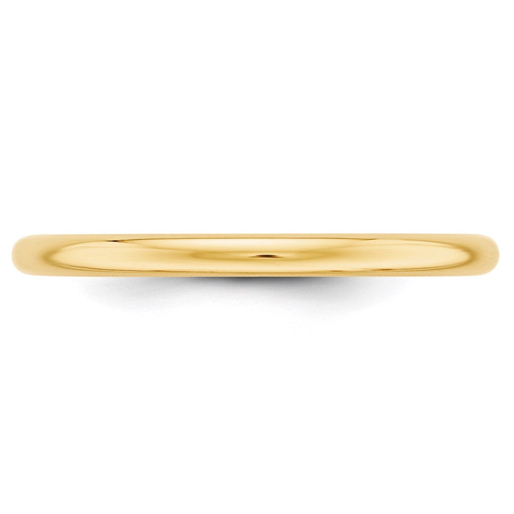 14KY 2mm Half-Round Wedding Band