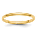 14KY 2mm Half-Round Wedding Band