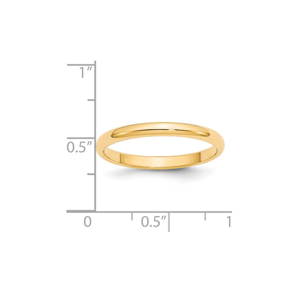 14KY 2.5mm Half Round Band