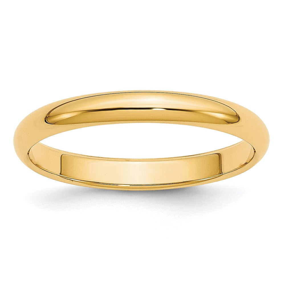 14KY 3mm Half-Round Wedding Band