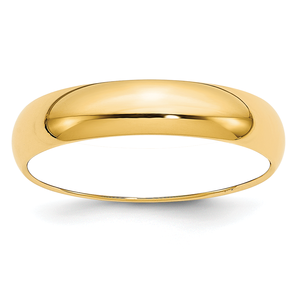 14KY 5mm Half-Round Wedding Band
