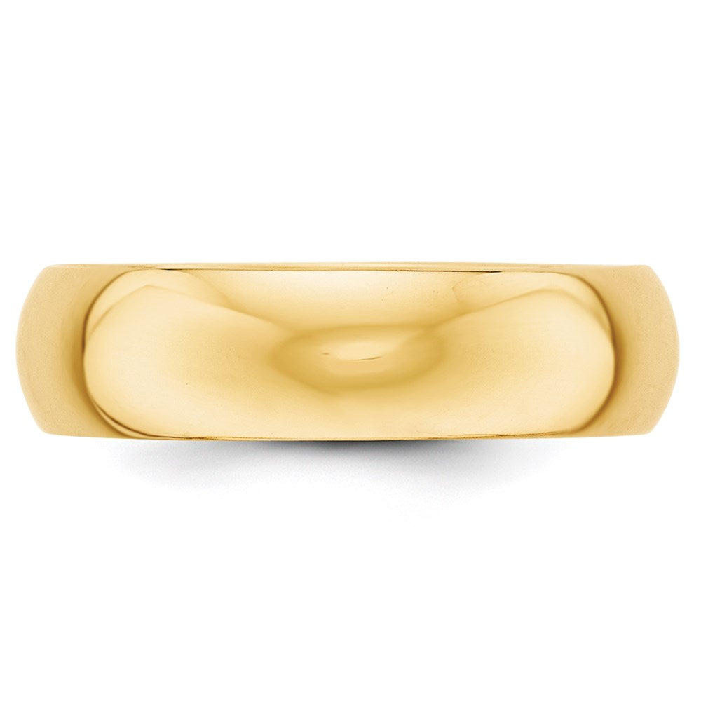 14KY 6mm Half-Round Wedding Band