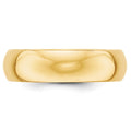 14KY 6mm Half-Round Wedding Band