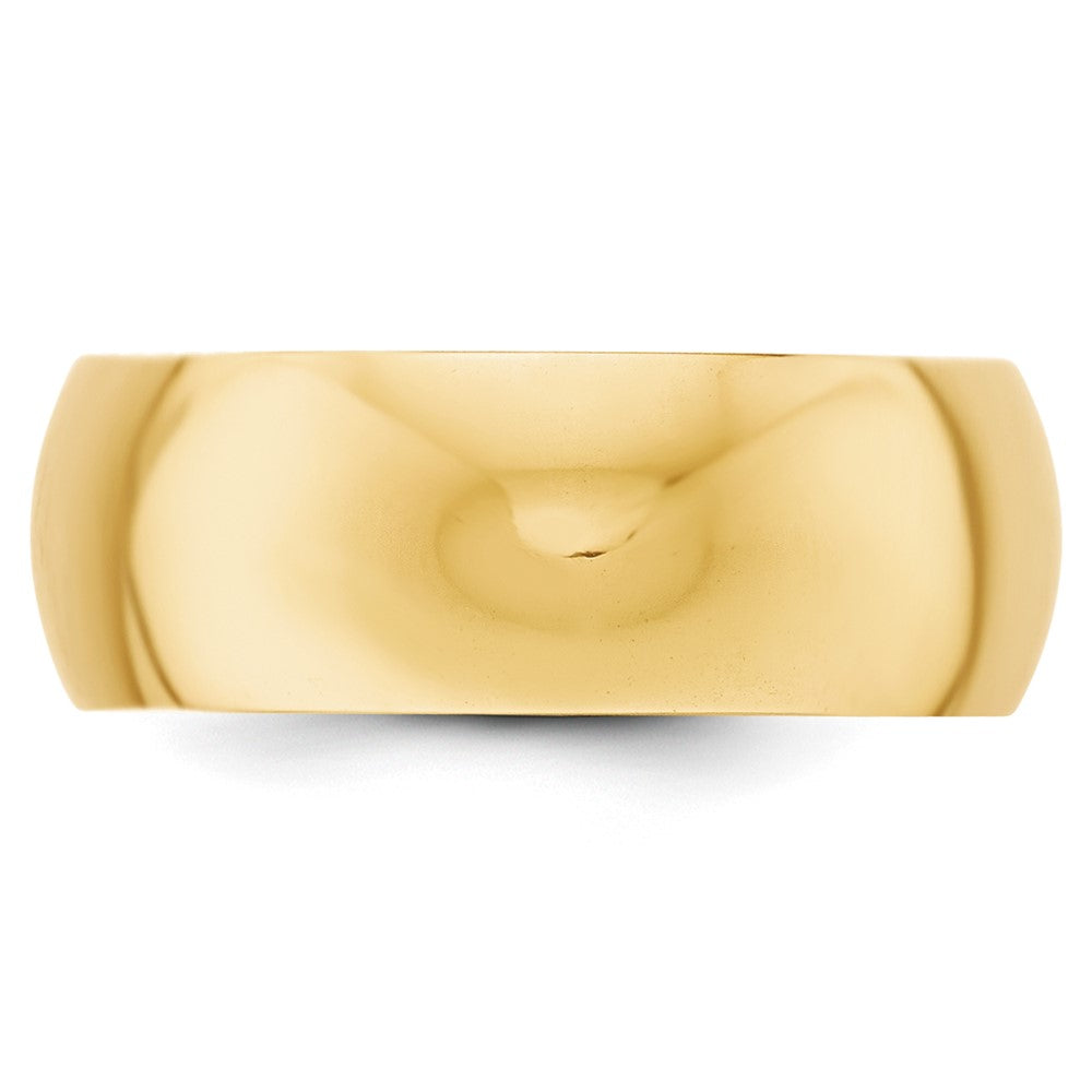 14KY 8mm Half-Round Wedding Band