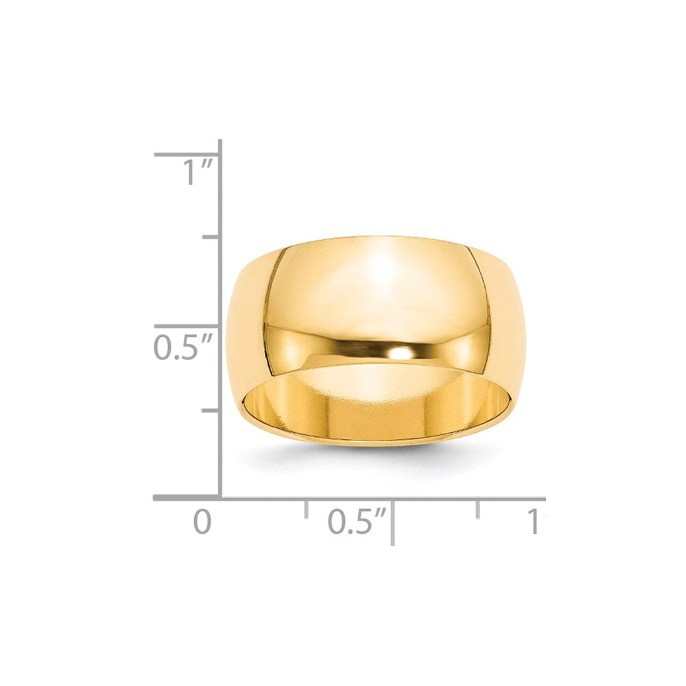 14KY 10mm Half Round Band