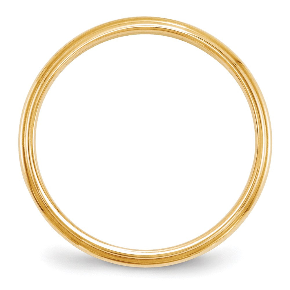 14KY 2.5mm Half Round with Edge Band