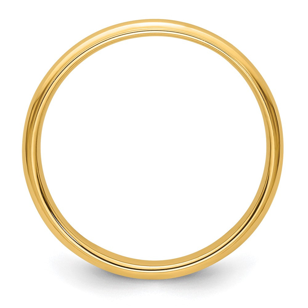 14KY 3mm Half Round with Edge Band