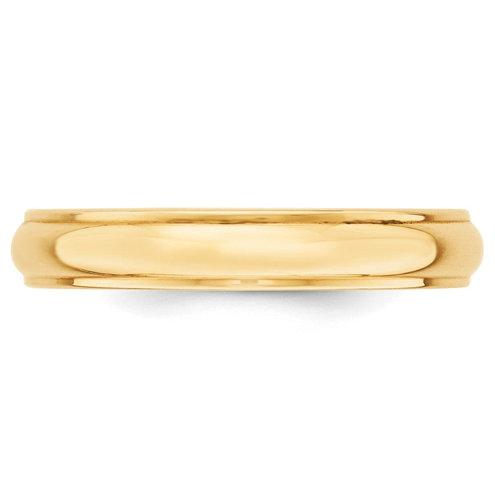 14KY 4mm Half Round with Edge Band