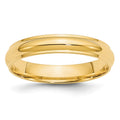 14KY 4mm Half Round with Edge Band