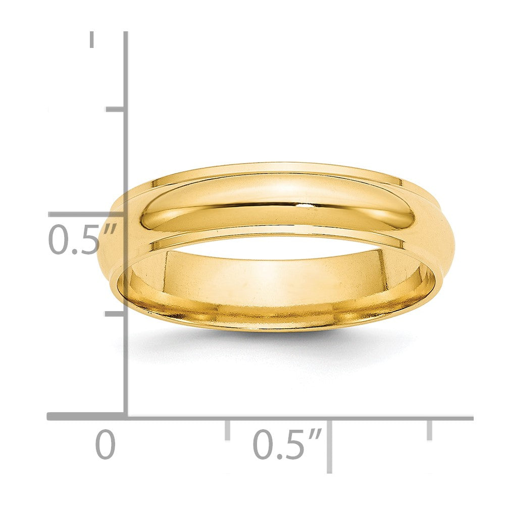 14KY 5mm Half Round with Edge Band
