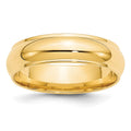 14KY 6mm Half Round with Edge Band
