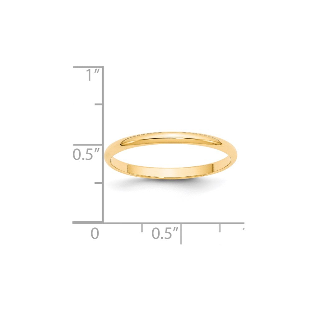 14KY 2mm LTW Half Round Band
