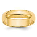 14KY 5mm LTW Half Round Band