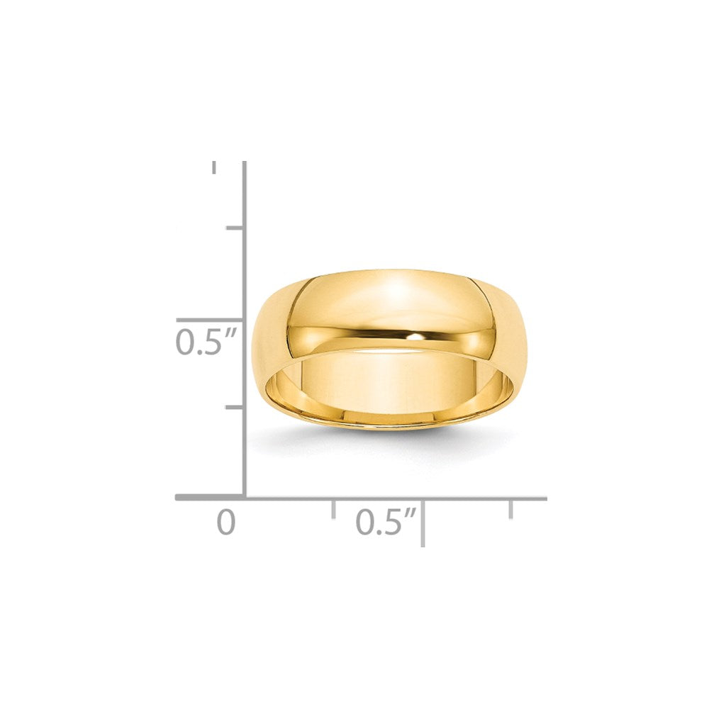 14KY 6mm LTW Half Round Band