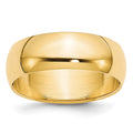 14KY 6mm LTW Half Round Band