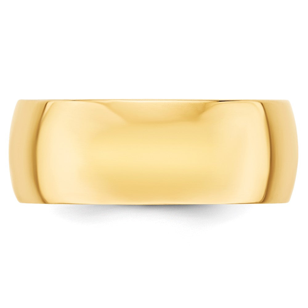 14KY 8mm LTW Half Round Band