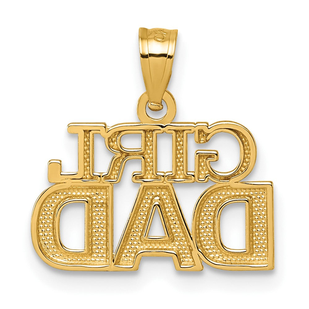 14k Polished GIRL DAD Pendant
