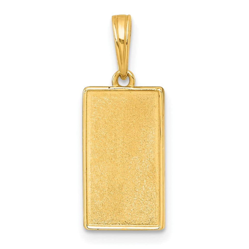 14k Polished Enamel Moon Cycle Charm