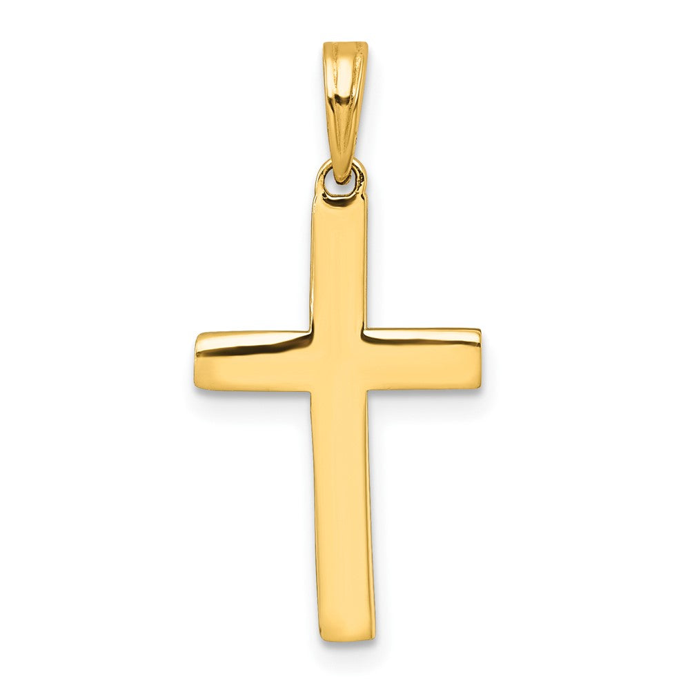 14K w/Rhodium D/C Cross Pendant