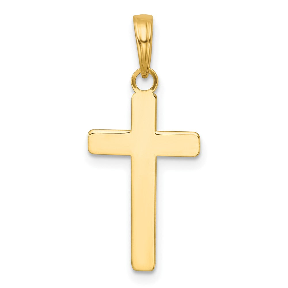 14K Polished Large Cross Charm
