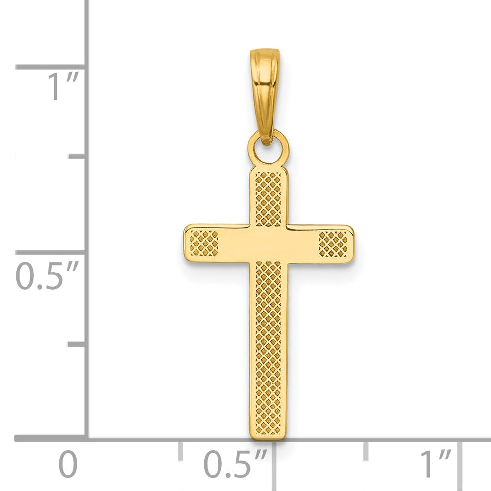 14K Polished Large Cross Charm