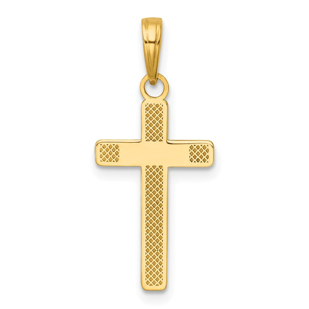 14K Polished Large Cross Charm