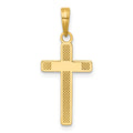14K Polished Large Cross Charm