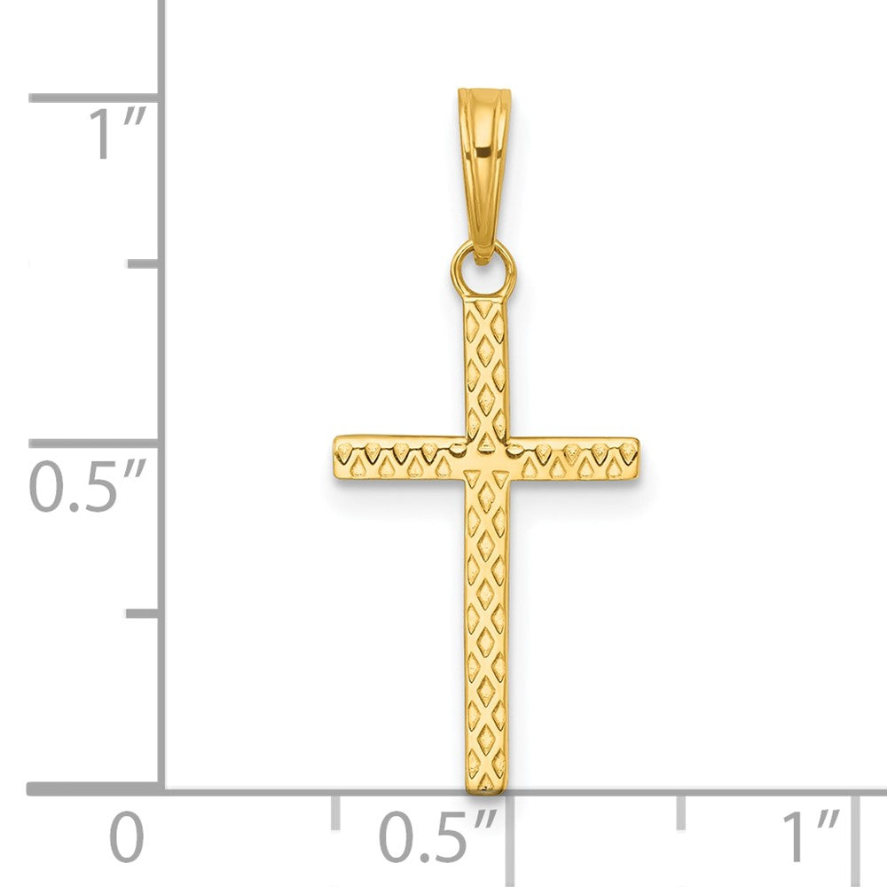 14k Polished Cross Pendant
