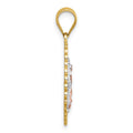 14k Two-tone with White Rhodium Polished Guadalupe Pendant