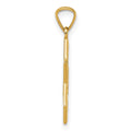 14k Polished and D/C Star Of David Religious Pendant