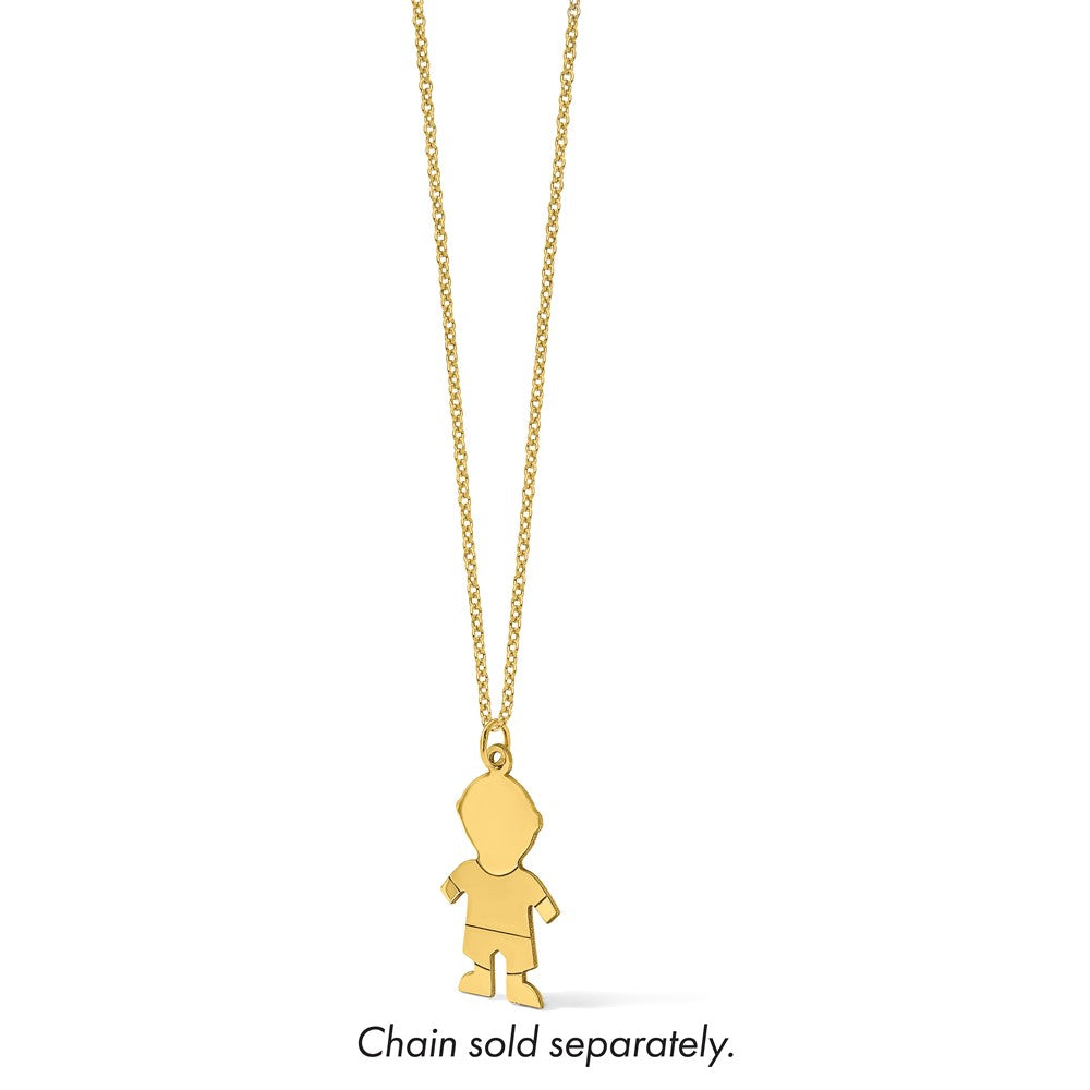 14k Satin Boy Charm