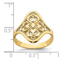 14k Diamond-cut Filigree Ring