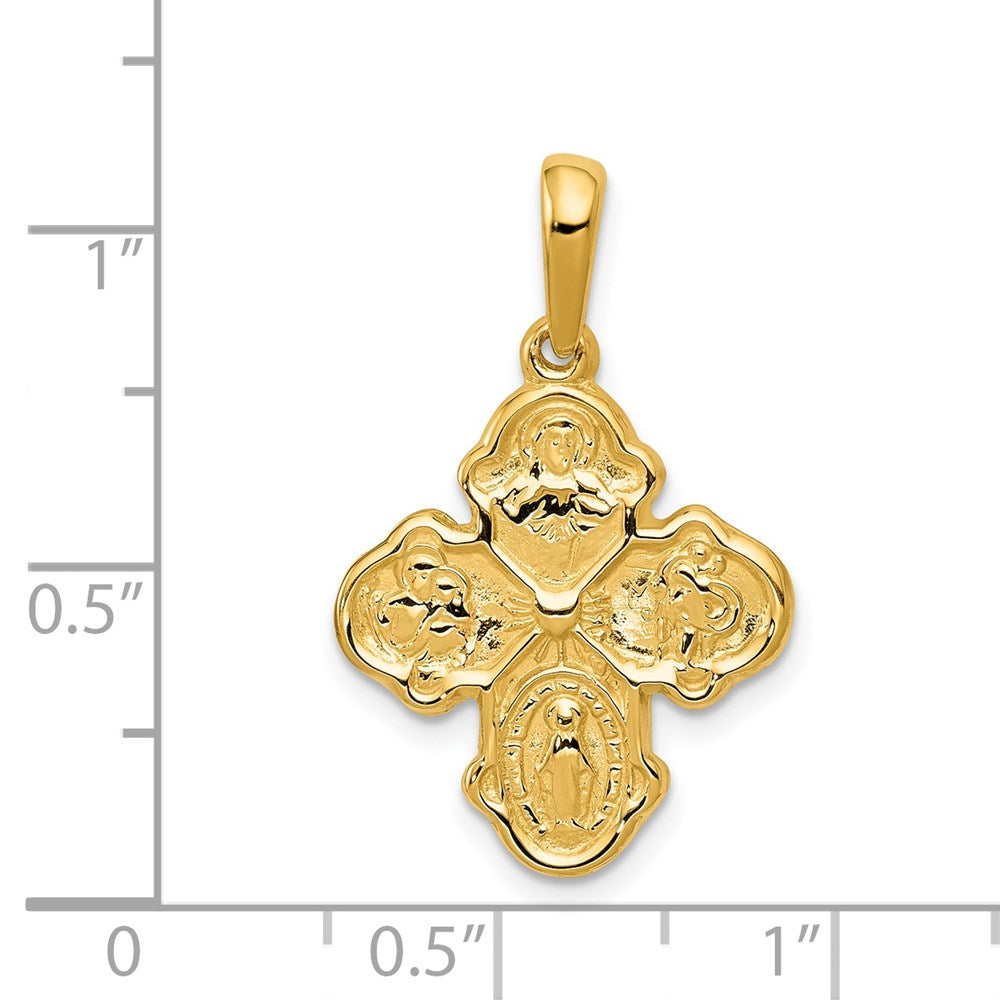 14k Four-Way Medal Pendant