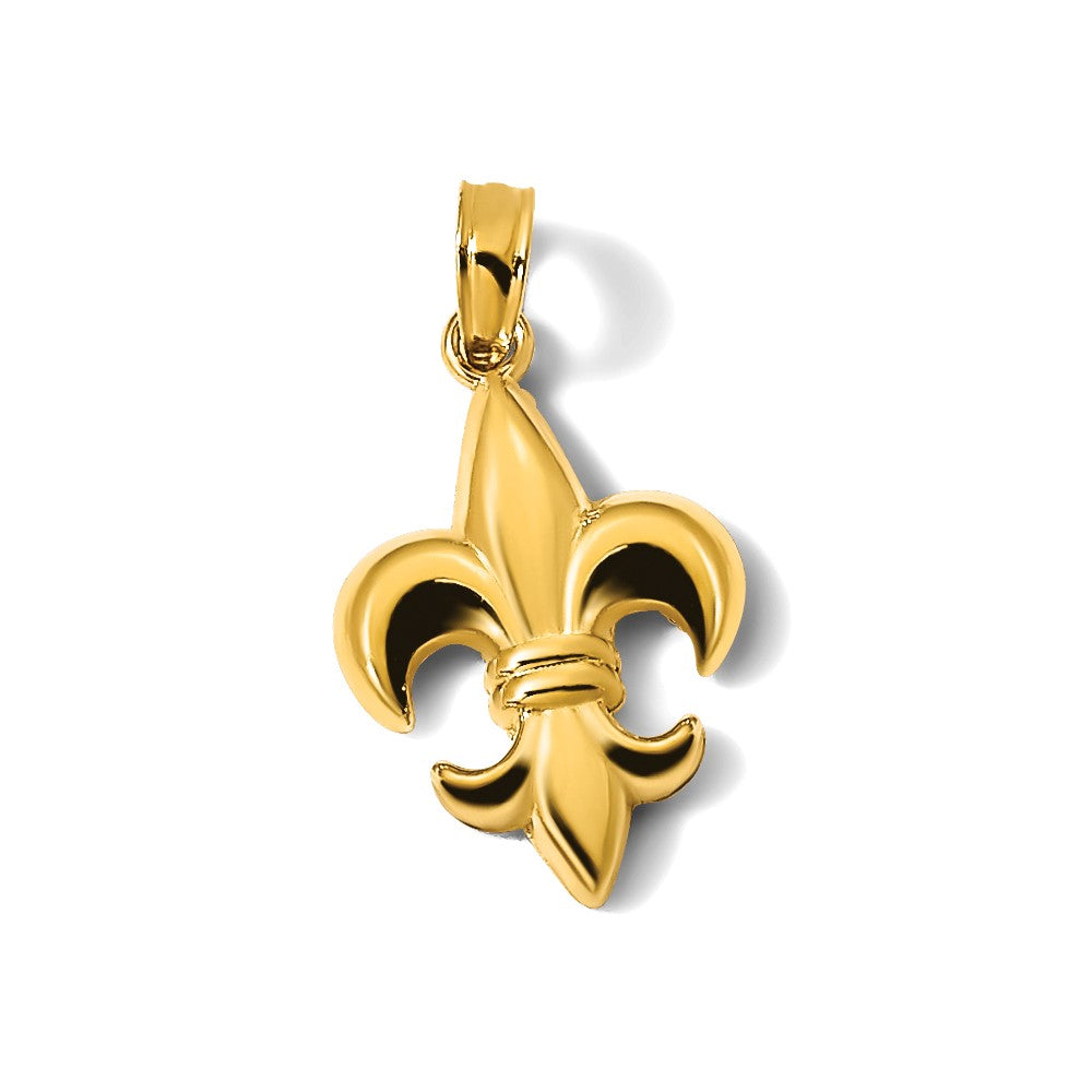 14k Small Fleur-De-Lis Pendant