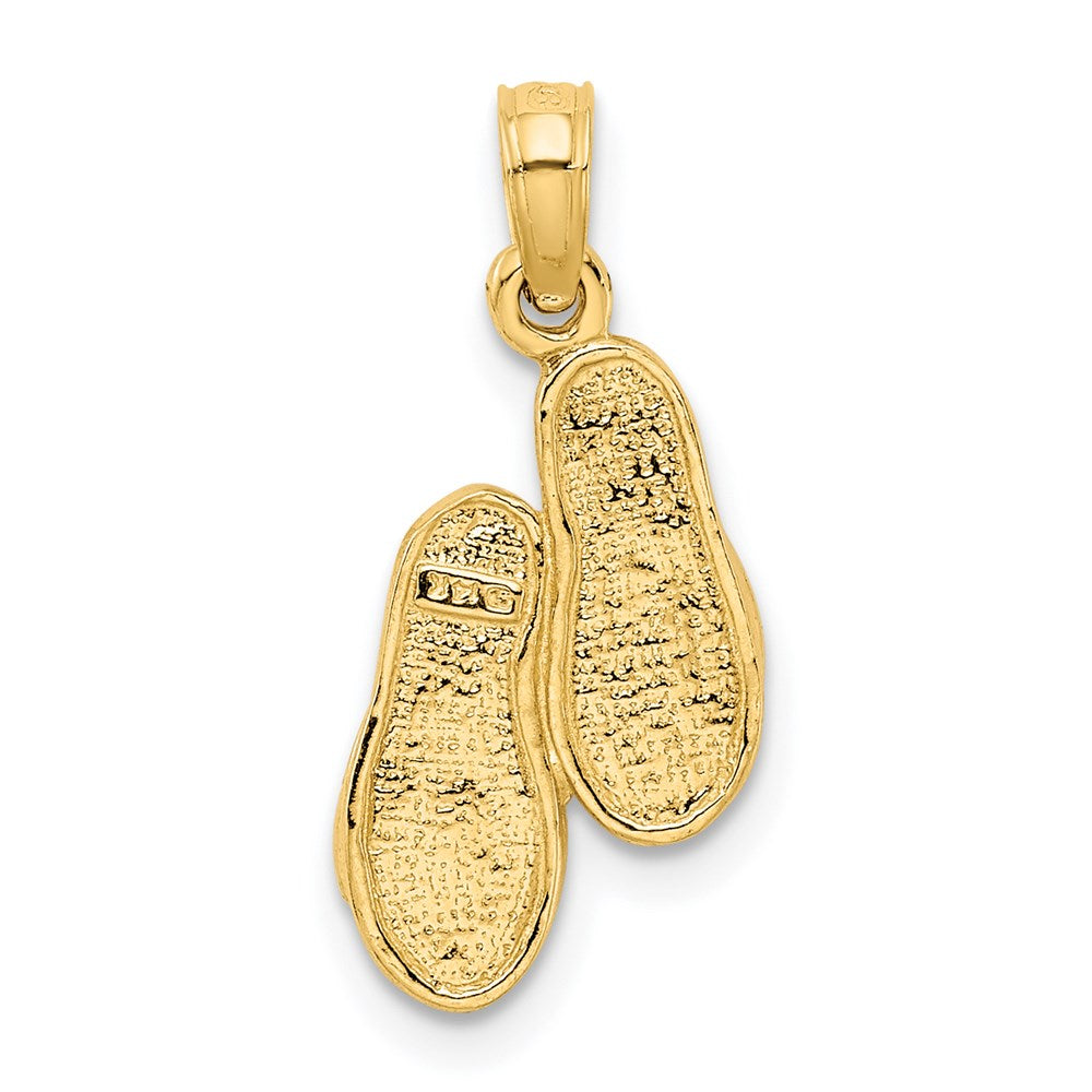 14k 3D Flip Flops Pendant