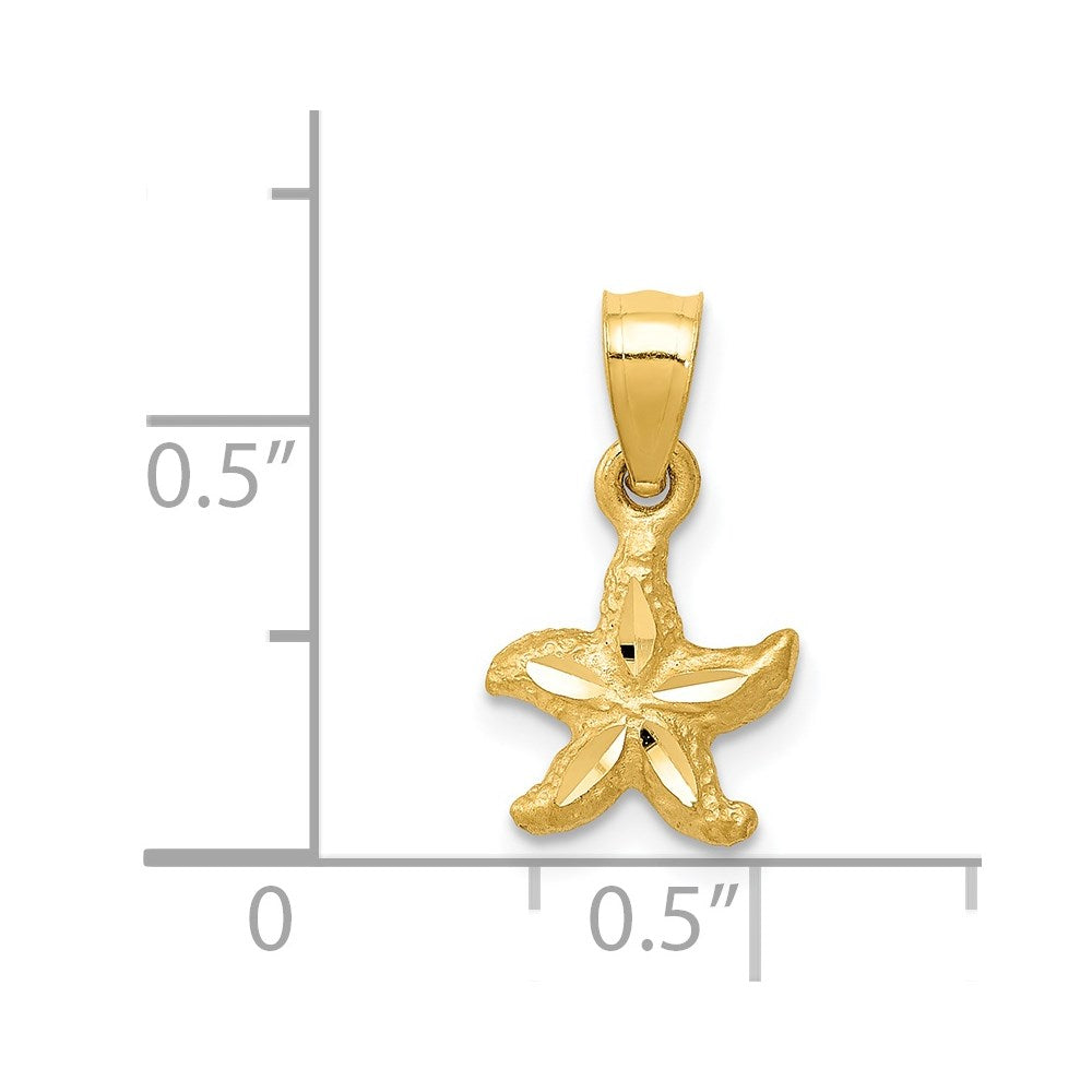 14K Starfish Pendant