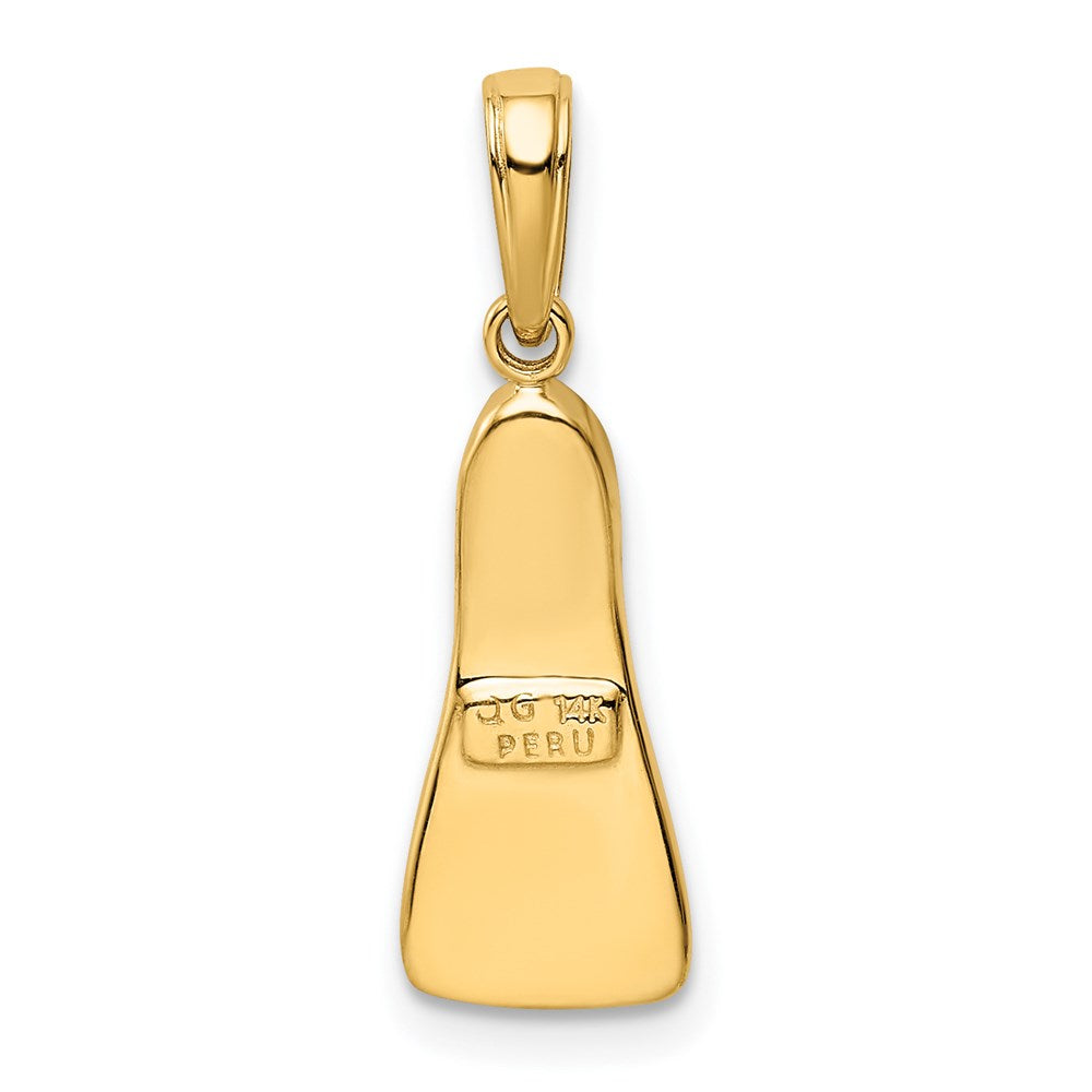 14K 3D Scuba Flipper Pendant