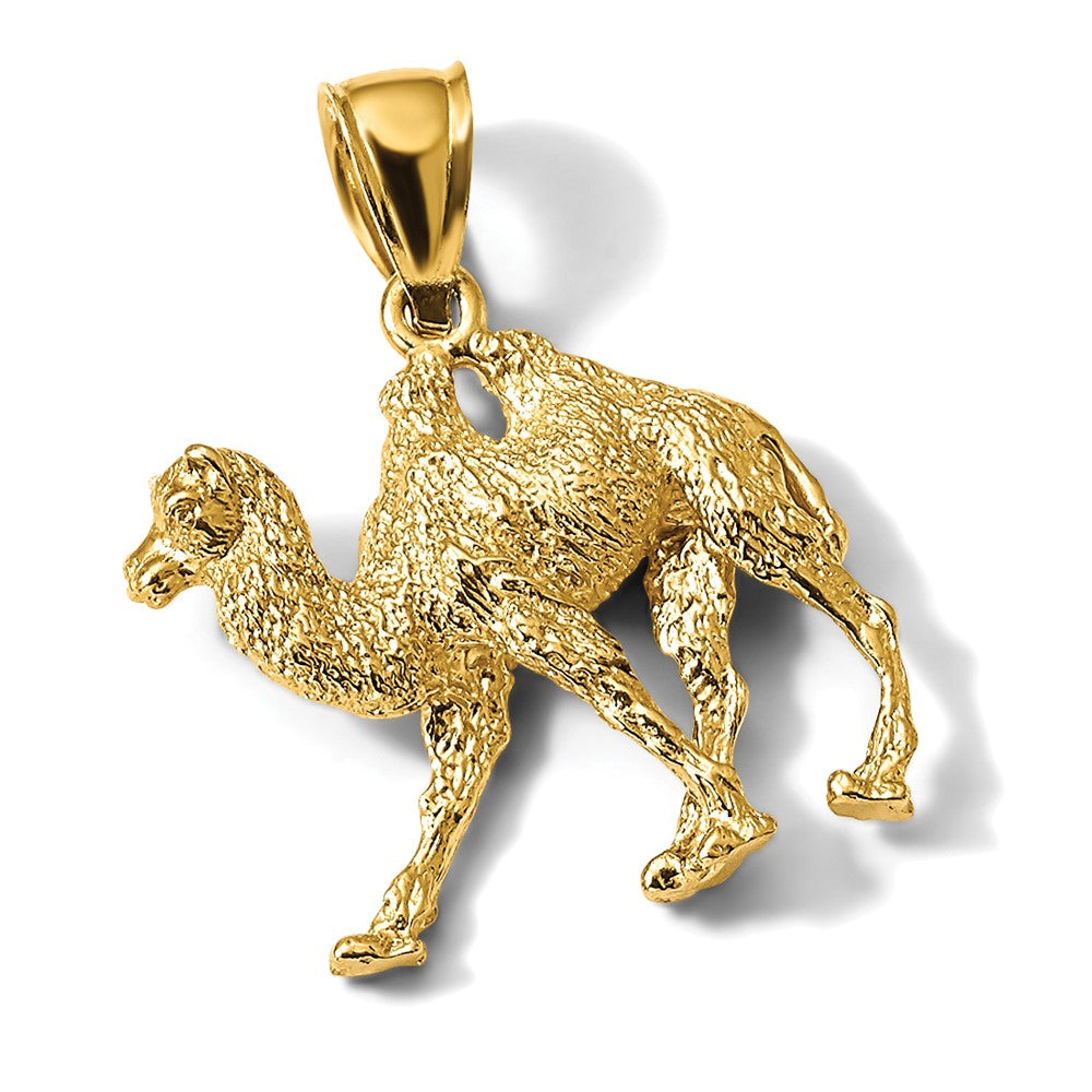14k 3D Camel Pendant