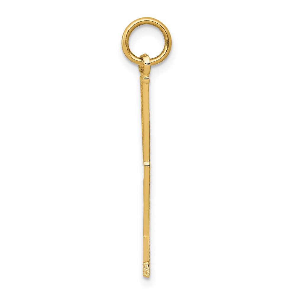 14k Goalie Stick Charm
